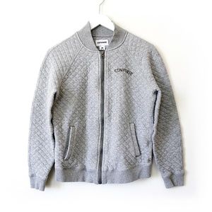 converse quilted bomber jacket